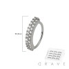 12PCS OF MULTI CZ DOUBLE LINE 316L SURGICAL STEEL HOOP NOSE RING BOX